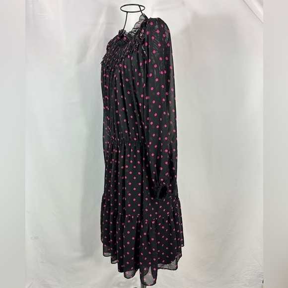 Ann Taylor pink polka dot sheer dress size 12 - Picture 4 of 9